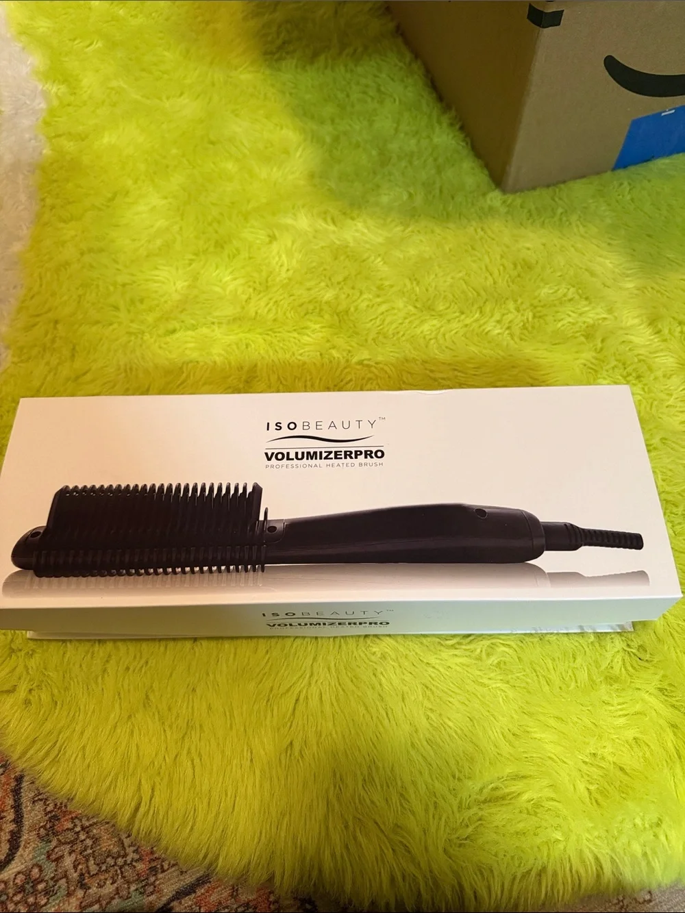 NIB Isobeauty Black Volumizer Professional Heated Hair Brush